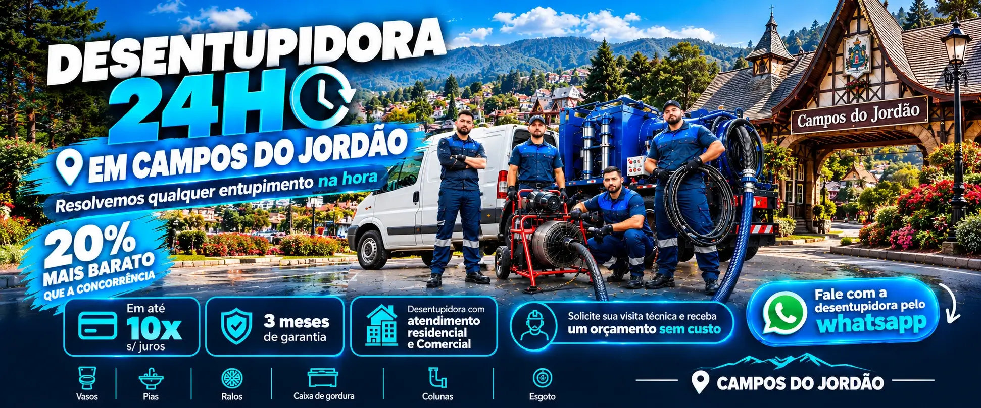 Desentupidora em Campos do Jordão