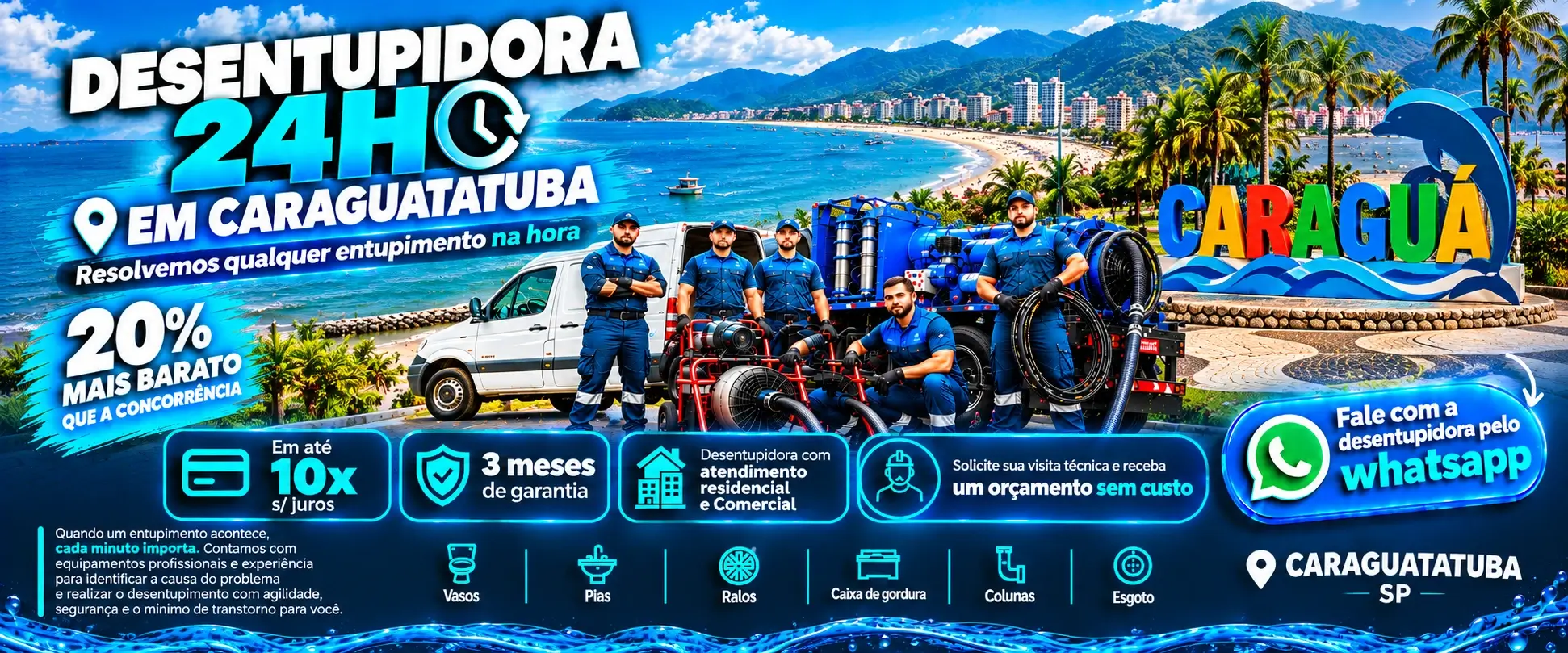 Desentupidora em Caraguatatuba