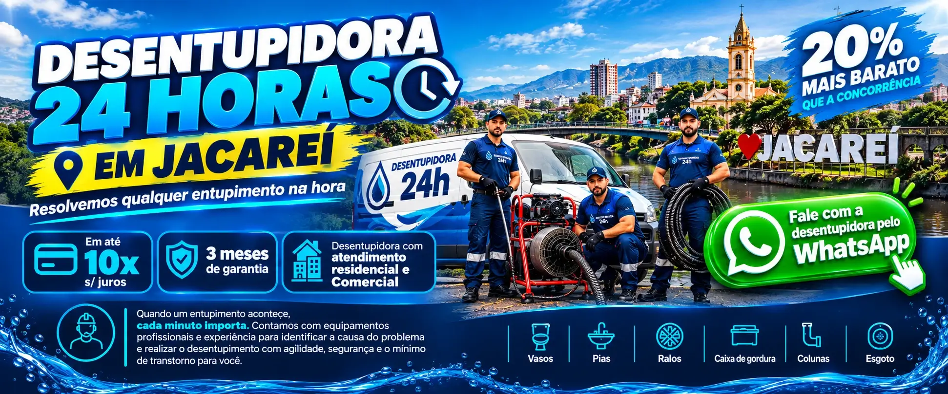 Desentupidora em Jacareí