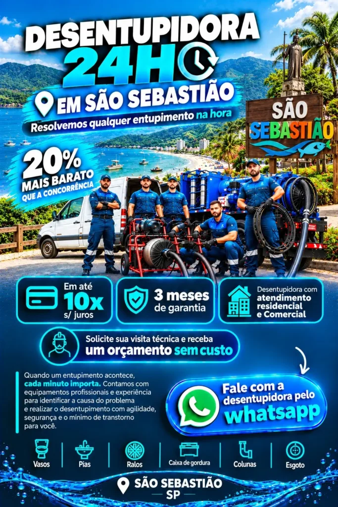 Desentupidora em São Sebastião