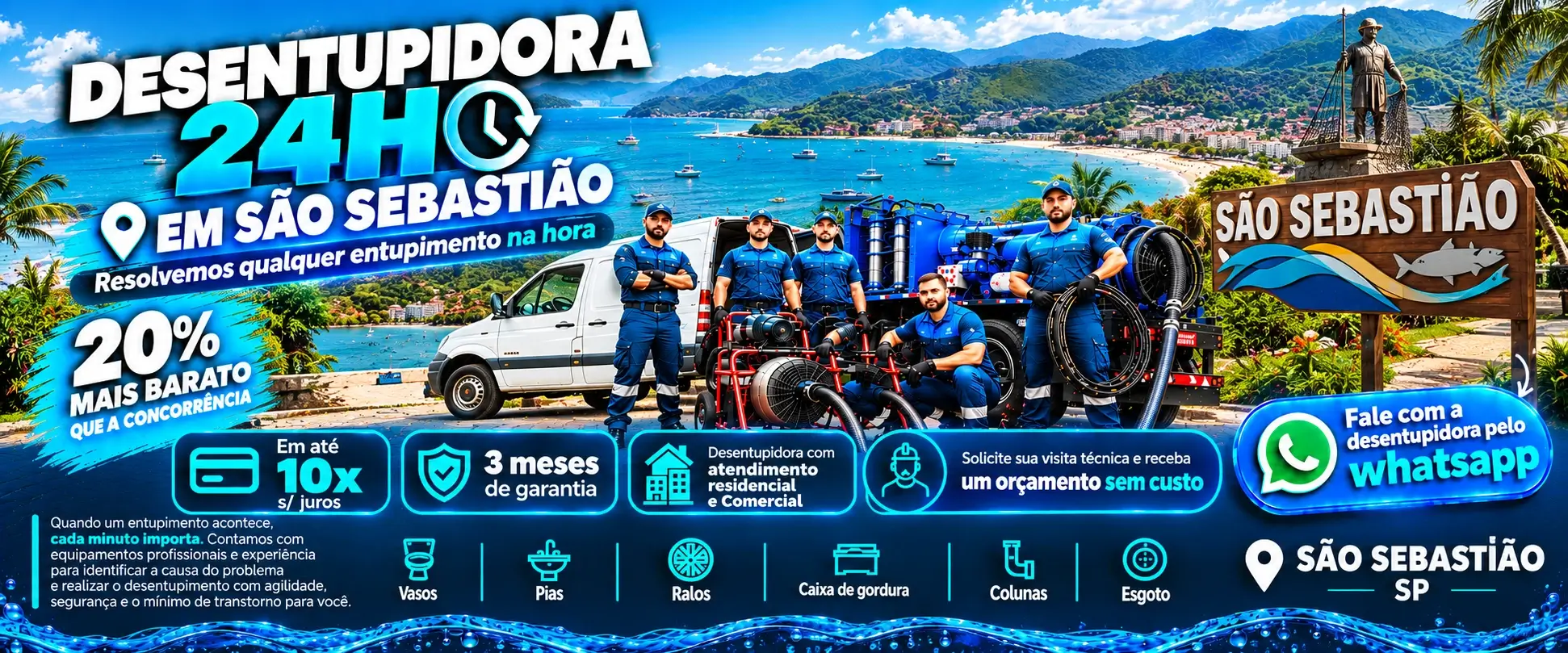 Desentupidora em São Sebastião