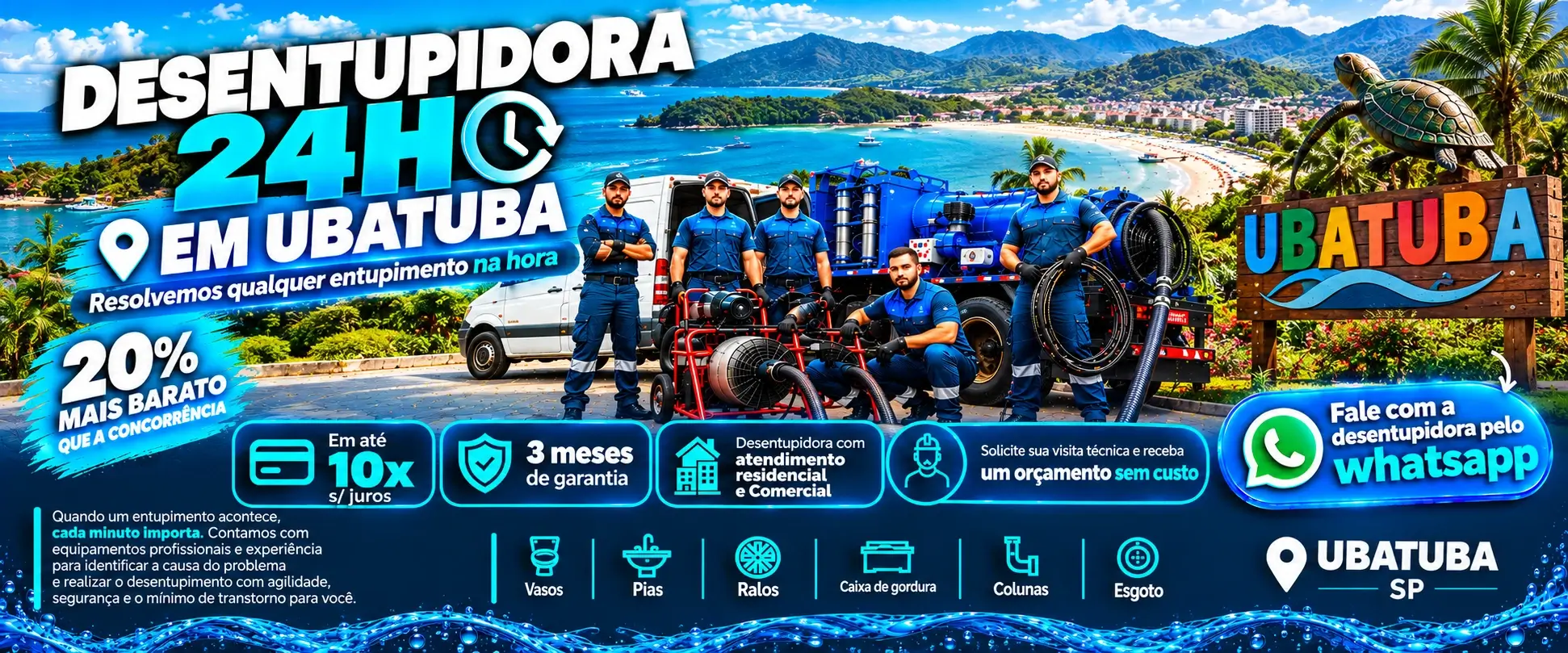 Desentupidora em Ubatuba